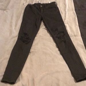 American Eagle Black Distressed Jeans